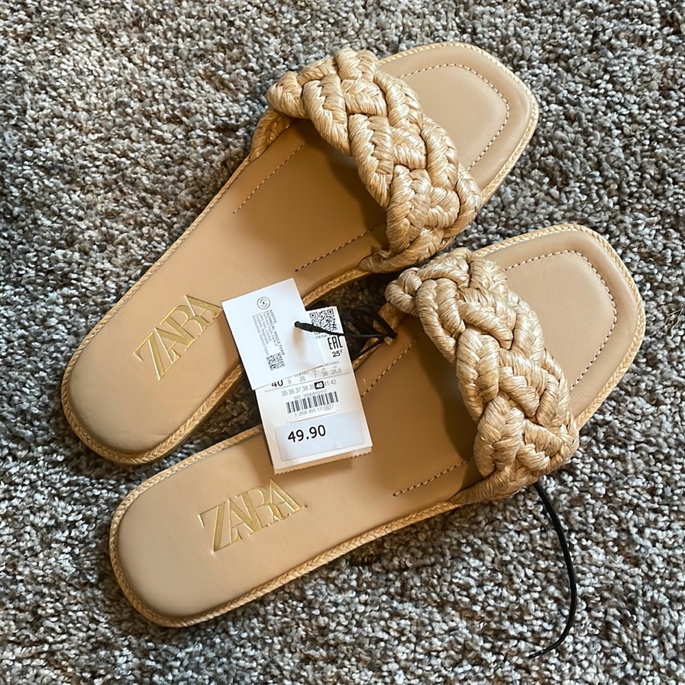 *new* zara woven sandals